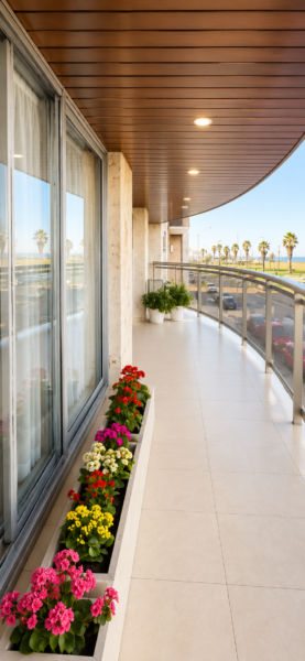 Apartamento De Categoría Frente Al Mar - Rambla Mahatma Gandhi, con patio y tres garajes.